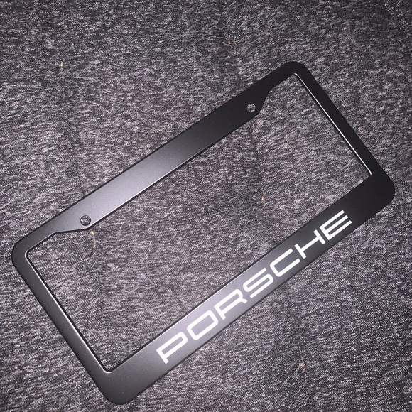 PORSCHE logo plate frame — LIKE NEW! - Picture 1 of 1